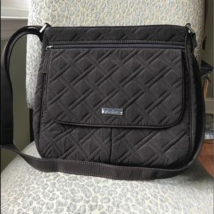 Vera Bradley iconic crossbody mailbag in espresso